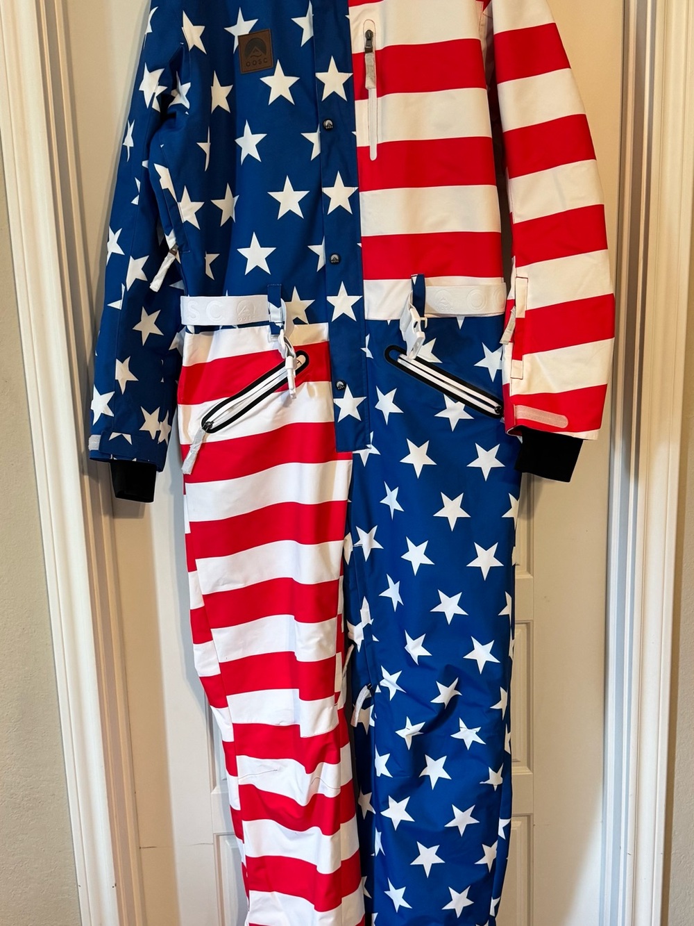 OOSC Stars & Stripes One-Piece Snow Suit NWOT